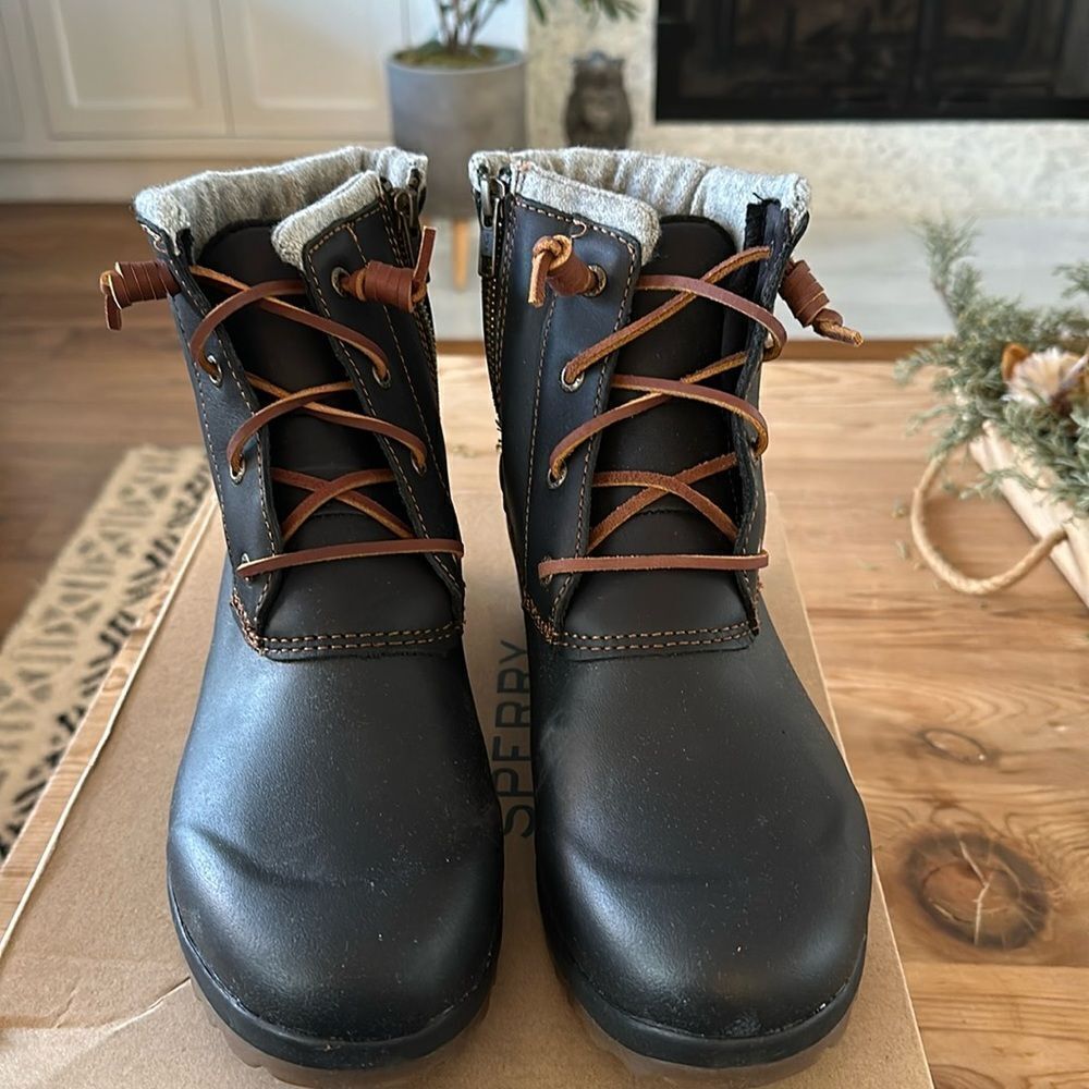 Sperry Women's Maritime Repel Black Snow Boot l NEW in Box
